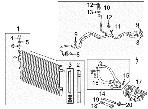 2018 Buick Envision Valve Kit, A/C Evaporator Thermal Expansion Diagram for 23176941