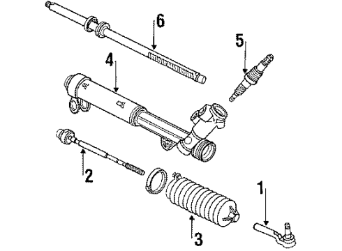 1995 Oldsmobile Cutlass Supreme Hose Assembly, P/S Gear Inlet Diagram for 26041524