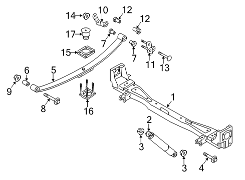 2017 Chevy City Express Bushing,Rear Leaf Spring Front Diagram for 19316697