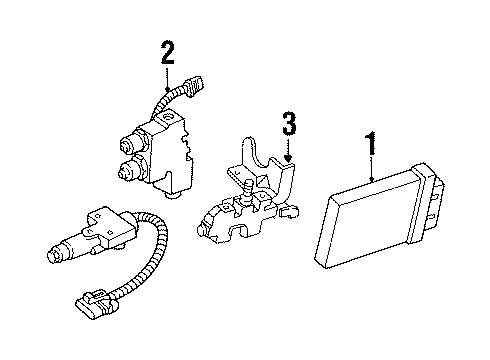 1992 Chevy C3500 Valve Assembly, Brake Combination And Bracket Diagram for 15633165