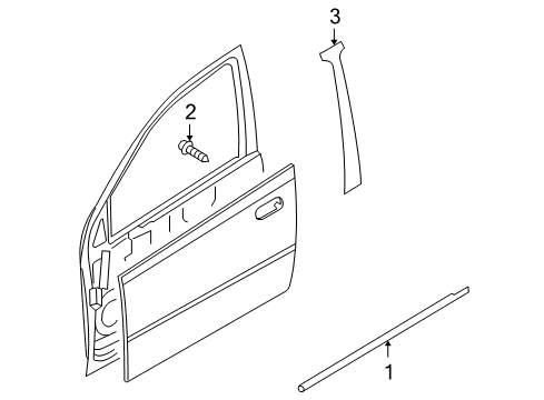 2010 Chevy Aveo5 Exterior Trim - Front Door Diagram