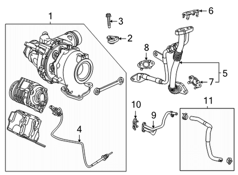 2021 Cadillac Escalade ESV Turbocharger & Components Diagram