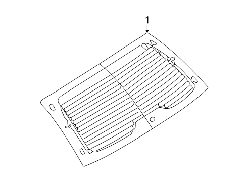 2006 Buick Rendezvous Lift Gate - Glass & Hardware Diagram