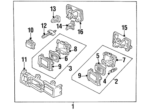 1996 Pontiac Grand Prix Headlamps, Electrical Diagram 3 - Thumbnail