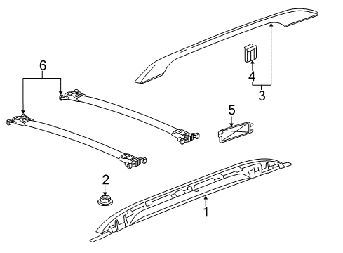 2016 GMC Terrain Luggage Carrier Diagram