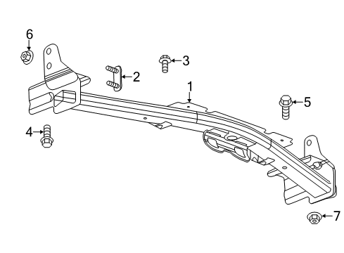 2018 GMC Sierra 1500 Frame - Trailer Hitch Components Diagram 2 - Thumbnail