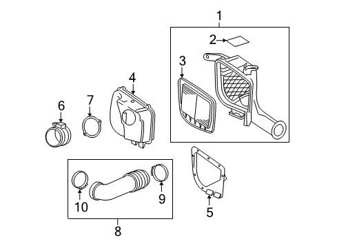 2008 Cadillac STS Filters Diagram 1 - Thumbnail