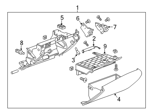 2019 Cadillac CT6 Glove Box Diagram