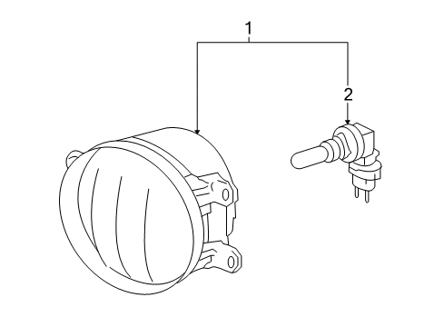 2009 Pontiac Vibe Front Lamps - Fog Lamps Diagram 2 - Thumbnail