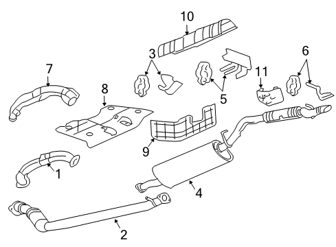 2006 Pontiac Montana Exhaust Components Diagram