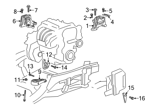 2020 Chevy Equinox Engine & Trans Mounting Diagram 2 - Thumbnail