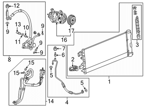 2021 Chevy Tahoe A/C Condenser, Compressor & Lines Diagram 2 - Thumbnail