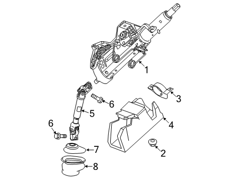 2015 Buick LaCrosse Seal, Steering Column Dash Outer Diagram for 22968806