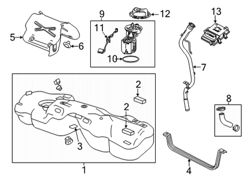 2023 Cadillac CT5 Fuel System Components Diagram