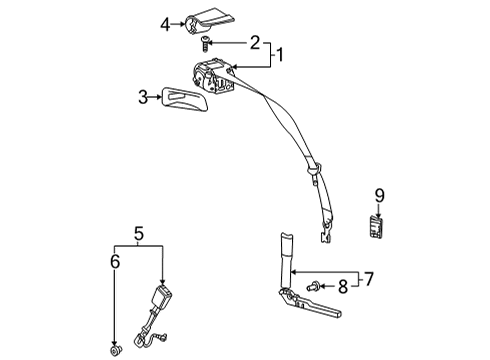 2023 Chevy Corvette Seat Belt - Electrical Diagram 1 - Thumbnail