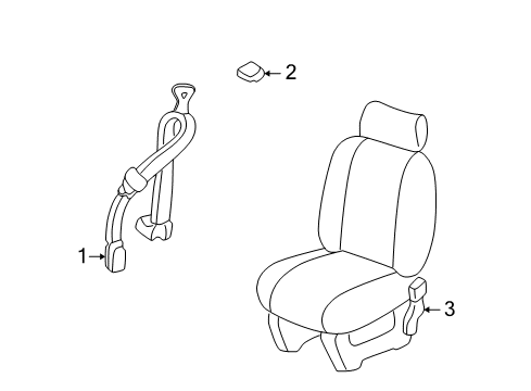 2005 Chevy Uplander Seat Belt Diagram 2 - Thumbnail