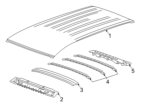 2021 GMC Terrain Roof & Components Diagram