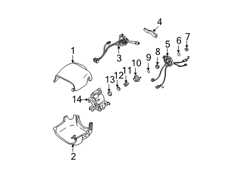 2001 Chevy Monte Carlo Shroud, Switches & Levers Diagram