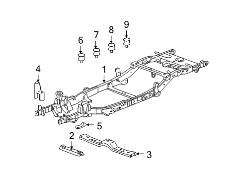 2011 Chevy Colorado Frame & Components Diagram