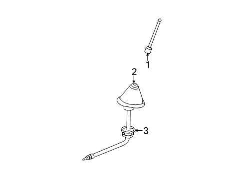 2003 Saturn LW200 Antenna Asm,Radio Diagram for 24409086