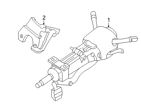 2004 Pontiac Bonneville Steering Column, Steering Wheel Diagram 1 - Thumbnail