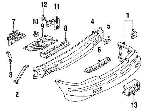 1996 Oldsmobile Silhouette Front Bumper Diagram