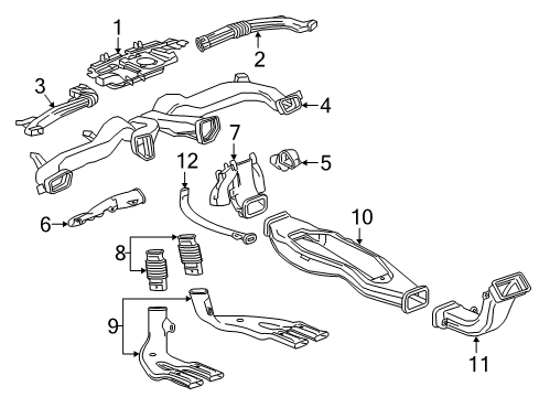 2018 Buick Regal TourX Ducts Diagram