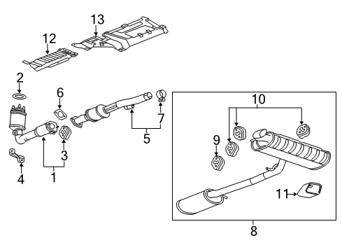 2017 GMC Terrain Exhaust Components Diagram