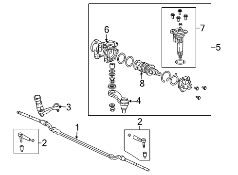 2005 GMC Sierra 1500 P/S Pump & Hoses, Steering Gear & Linkage Diagram 6 - Thumbnail