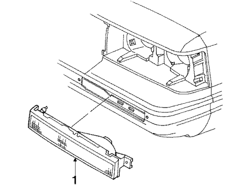 1987 Oldsmobile Cutlass Ciera Lamp Kit,Parking & Turn Signal(LH) Diagram for 16515747