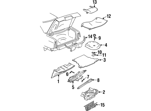 1994 Cadillac Eldorado Bolt/Screw, Spare Wheel Stowage *Black Diagram for 25659424