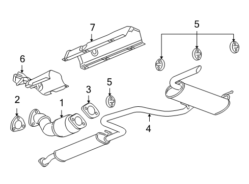 2010 Chevy Malibu Exhaust Components Diagram 1 - Thumbnail