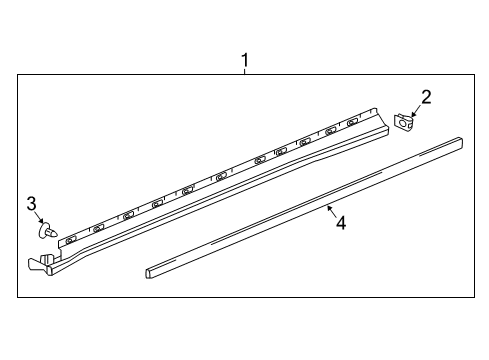 2017 GMC Acadia Exterior Trim - Pillars, Rocker & Floor Diagram