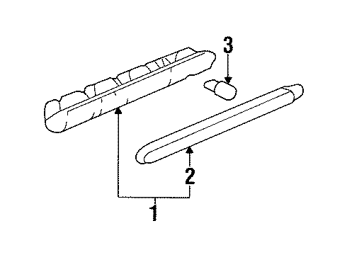 2002 Oldsmobile Intrigue High Mount Lamps Diagram 2 - Thumbnail