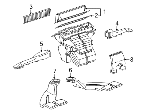 2001 Saturn L100 Blower Motor & Fan, Air Condition Diagram 2 - Thumbnail