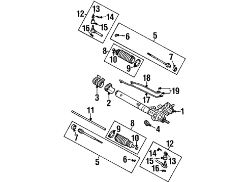 2002 Oldsmobile Aurora P/S Pump & Hoses, Steering Gear & Linkage Diagram 2 - Thumbnail