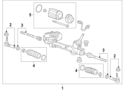 2014 Chevy Volt Steering Column & Wheel, Steering Gear & Linkage Diagram 4 - Thumbnail