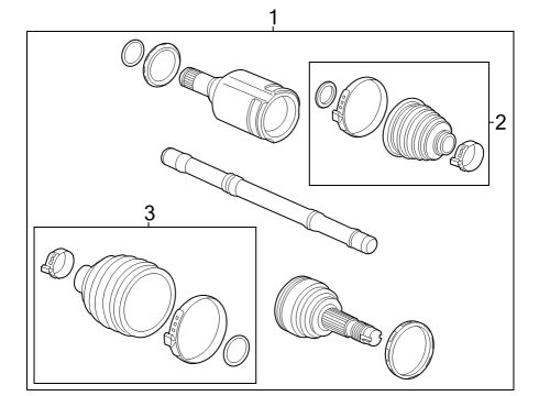 2024 Buick Encore GX Drive Axles - Front Diagram