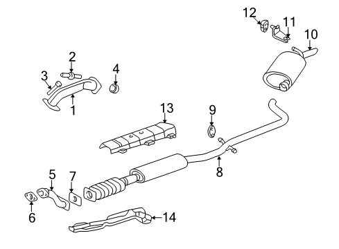 2002 Pontiac Bonneville Exhaust Components Diagram