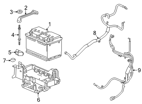 2016 Chevy Colorado Cable Assembly, Battery Negative Diagram for 84091756