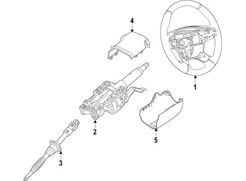 2022 GMC Acadia Wheel Assembly, Strg *Black Diagram for 84994090