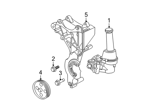 2009 GMC Canyon P/S Pump & Hoses, Steering Gear & Linkage Diagram 4 - Thumbnail