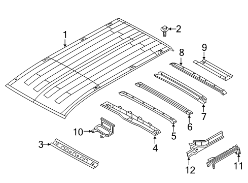 2018 Chevy City Express Roof & Components Diagram