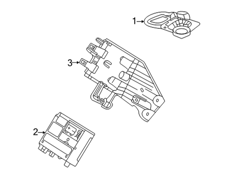 2020 Cadillac CT4 Bracket, Comn Interface Mdl Diagram for 84597372