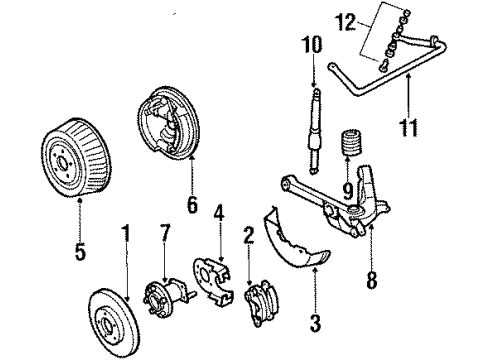 1985 Buick Riviera Bearing Asm,Rear Brake Hub (Outer) Diagram for 7466903