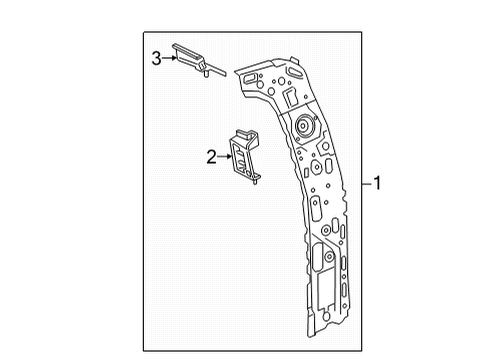 2022 GMC Sierra 3500 HD Lock Pillar Diagram 1 - Thumbnail