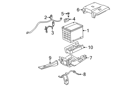 2007 Pontiac G6 Cable Asm,Battery Positive Diagram for 88861297