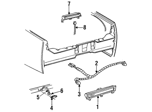 1996 Cadillac Fleetwood Rear Lamps Diagram