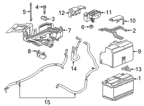 2022 Buick Envision Block Assembly, Bat Distribution Eng Compt Fuse Diagram for 84384087