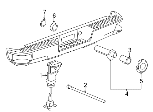 2014 Chevy Silverado 1500 Spare Tire Carrier Diagram 2 - Thumbnail